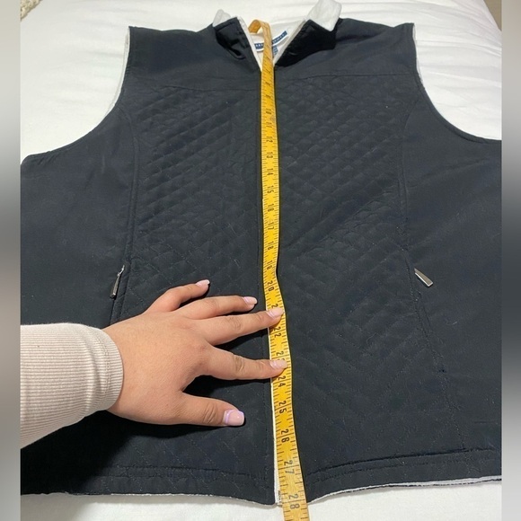 Karen Scott Sport Black Quilted and White Fleece Reversible Vest XL - Picture 7 of 13